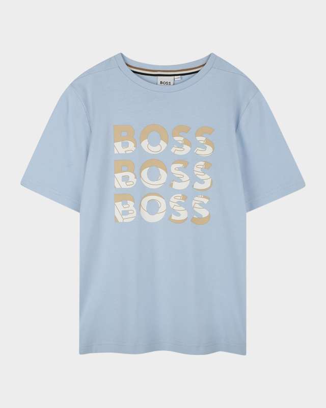 Boy's Multi Logo Short-Sleeve T-Shirt, Size 14-